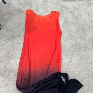 Sleeveless Red Ombre Dress